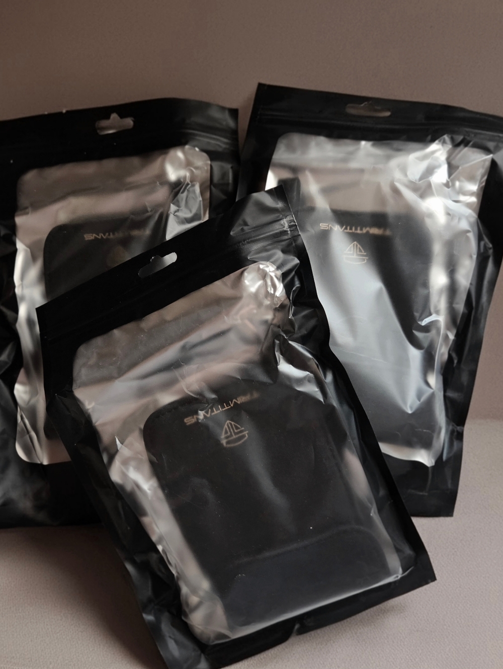 Three Black Key Fob Pouches. NWT Car Accessory. Faraday.